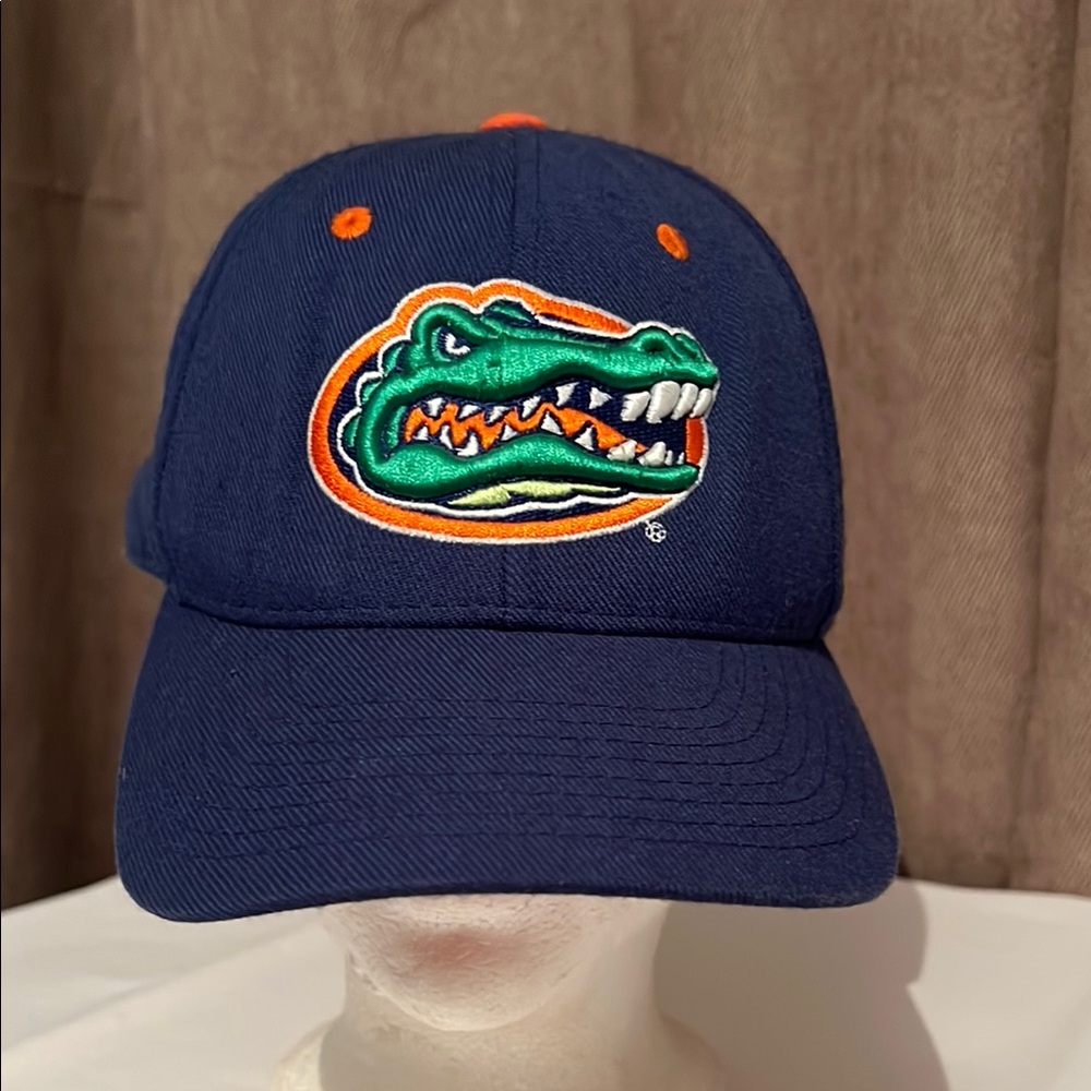 Zephyr Florida Gators Fitted Hat Adult Size 7 3/8 Blue and Orange Embroidered 3D